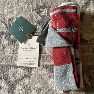 Hearth & Hand Plaid Holiday Kitchen Towel Red and Green
